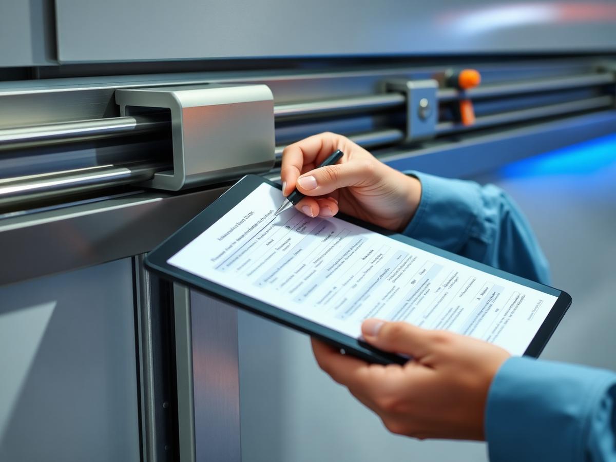 Inspeção técnica preventiva com checklist em esquadria de alumínio